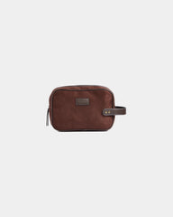 Beauty case similpelle Vinga Hunton da personalizzare - Marrone