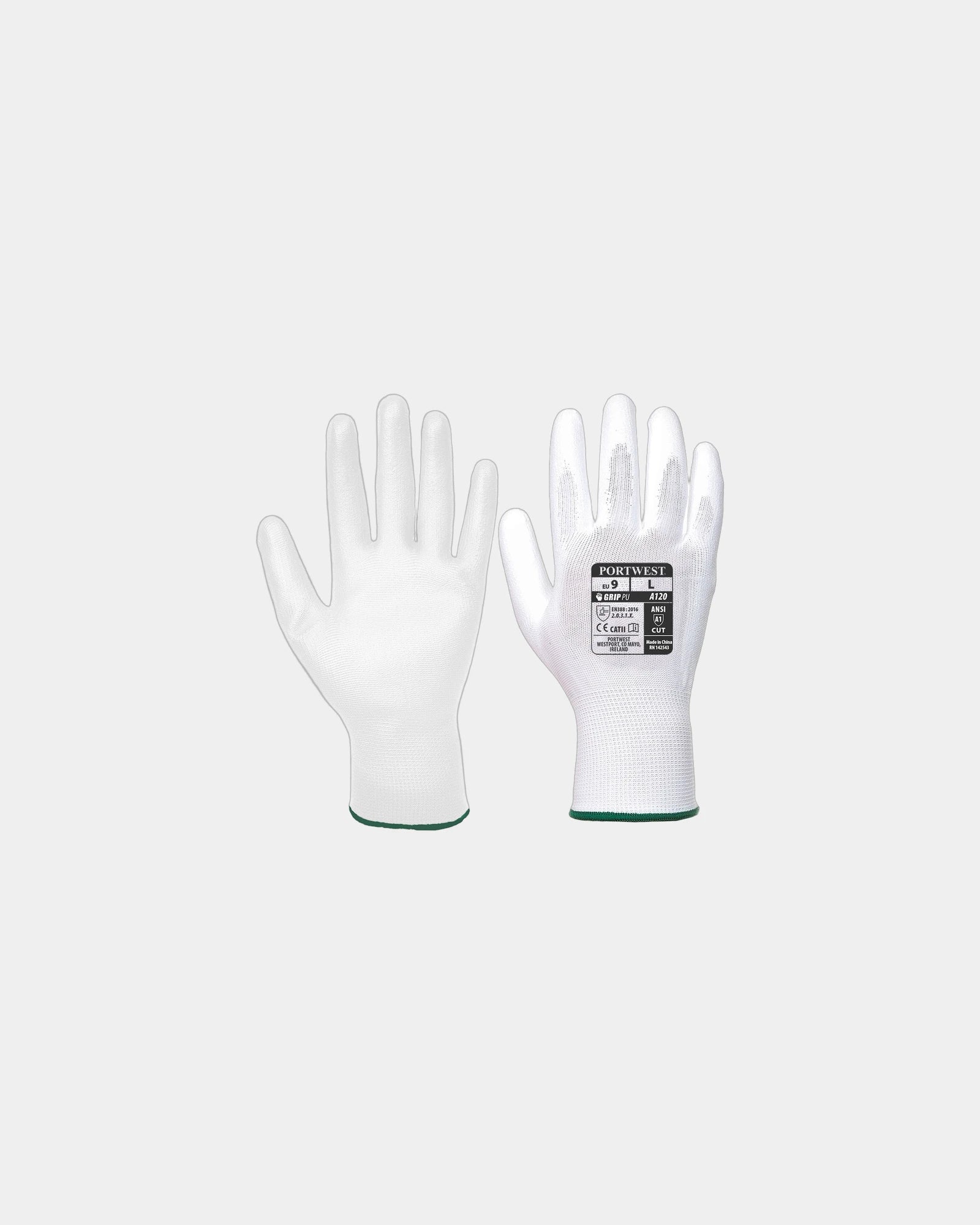 Guanti da lavoro rivestiti in PU da personalizzare - Bianco