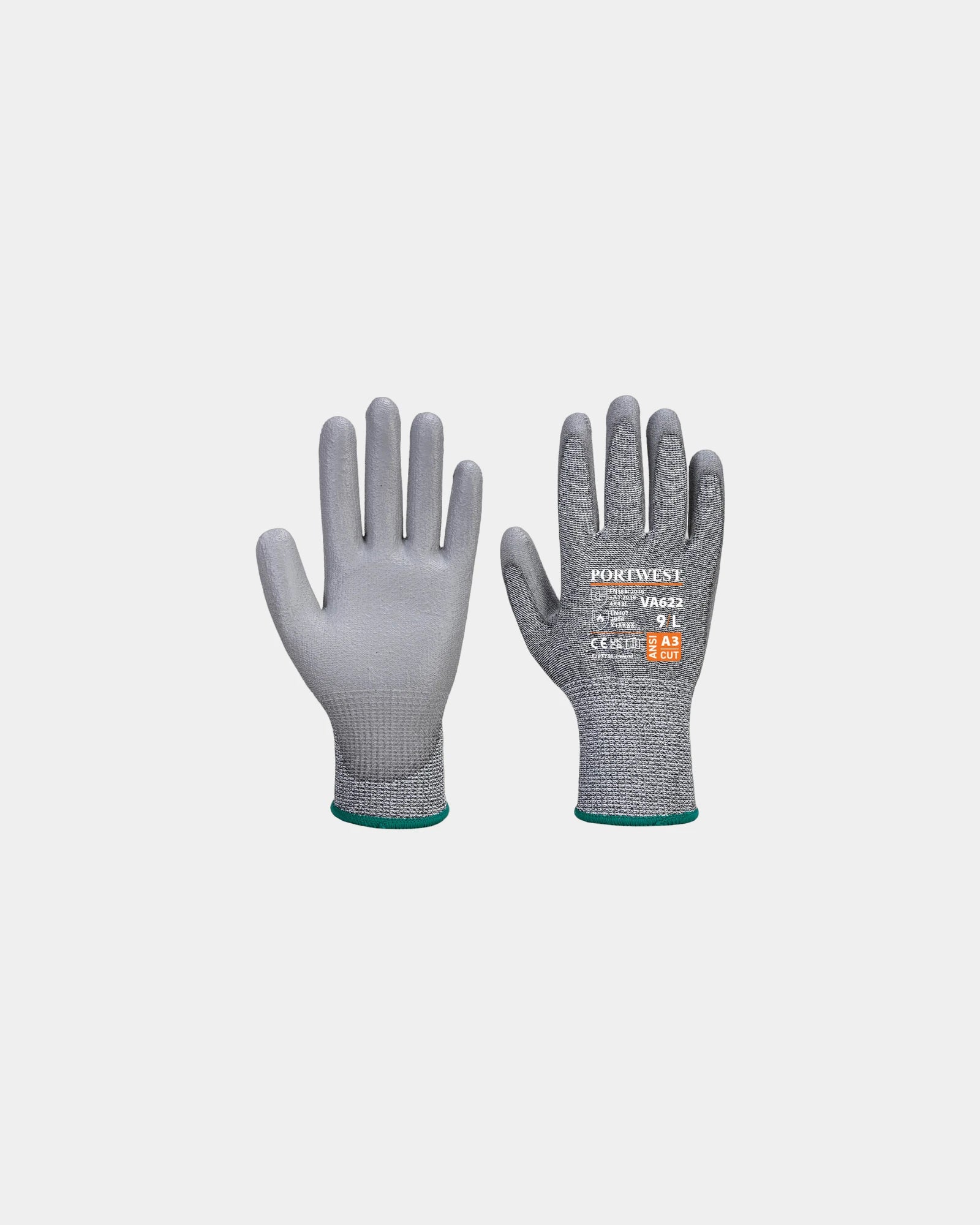 Guanti anti-taglio rivestimento PU da personalizzare - Grigio