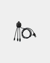 Câble NFC plastique recyclé Ine Smart Long à personnaliser - Noir