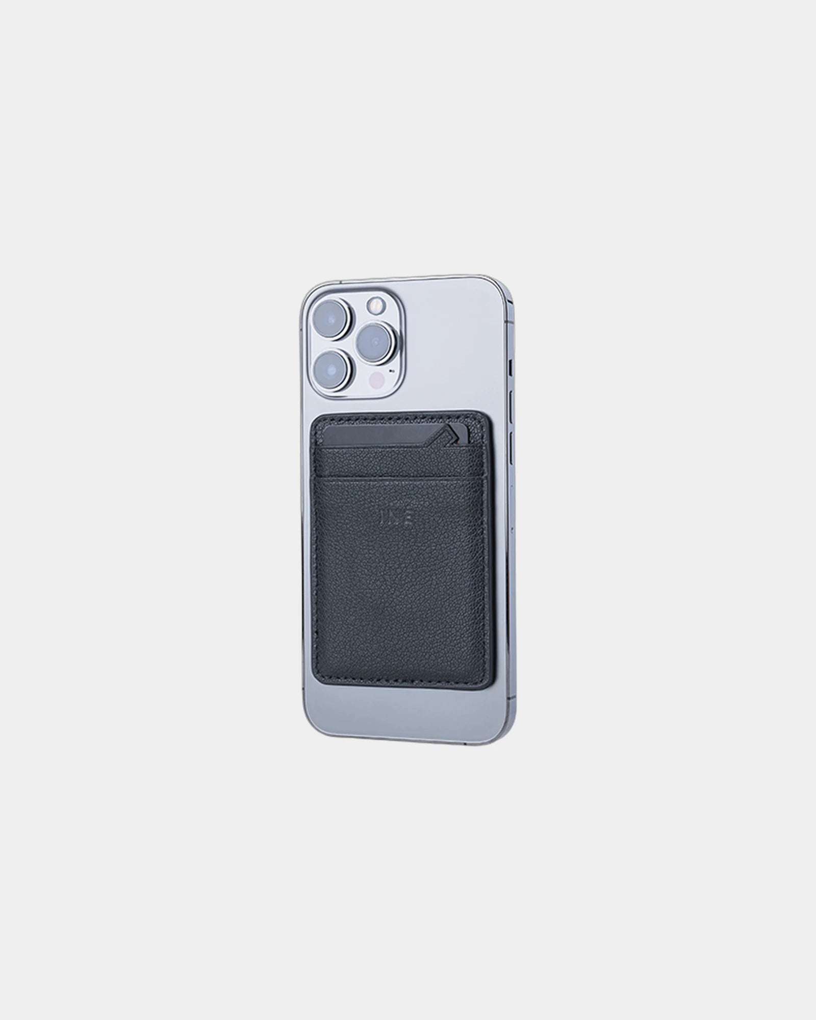 Porte-cartes éco cuir recyclé INE Mini Wallet à personnaliser - Noir