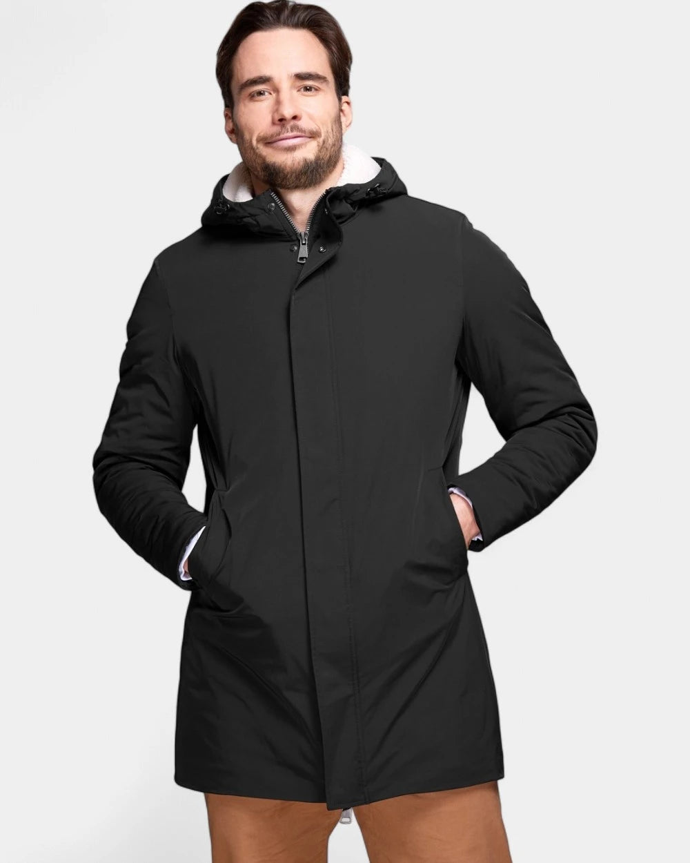 Parka lungo interno sherpa da personalizzare - 5