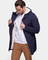 Parka lungo interno sherpa da personalizzare