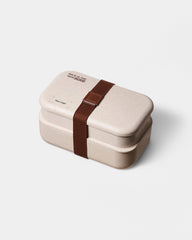 Lunchbox a 2 piani in fibra di legno da personalizzare - 1