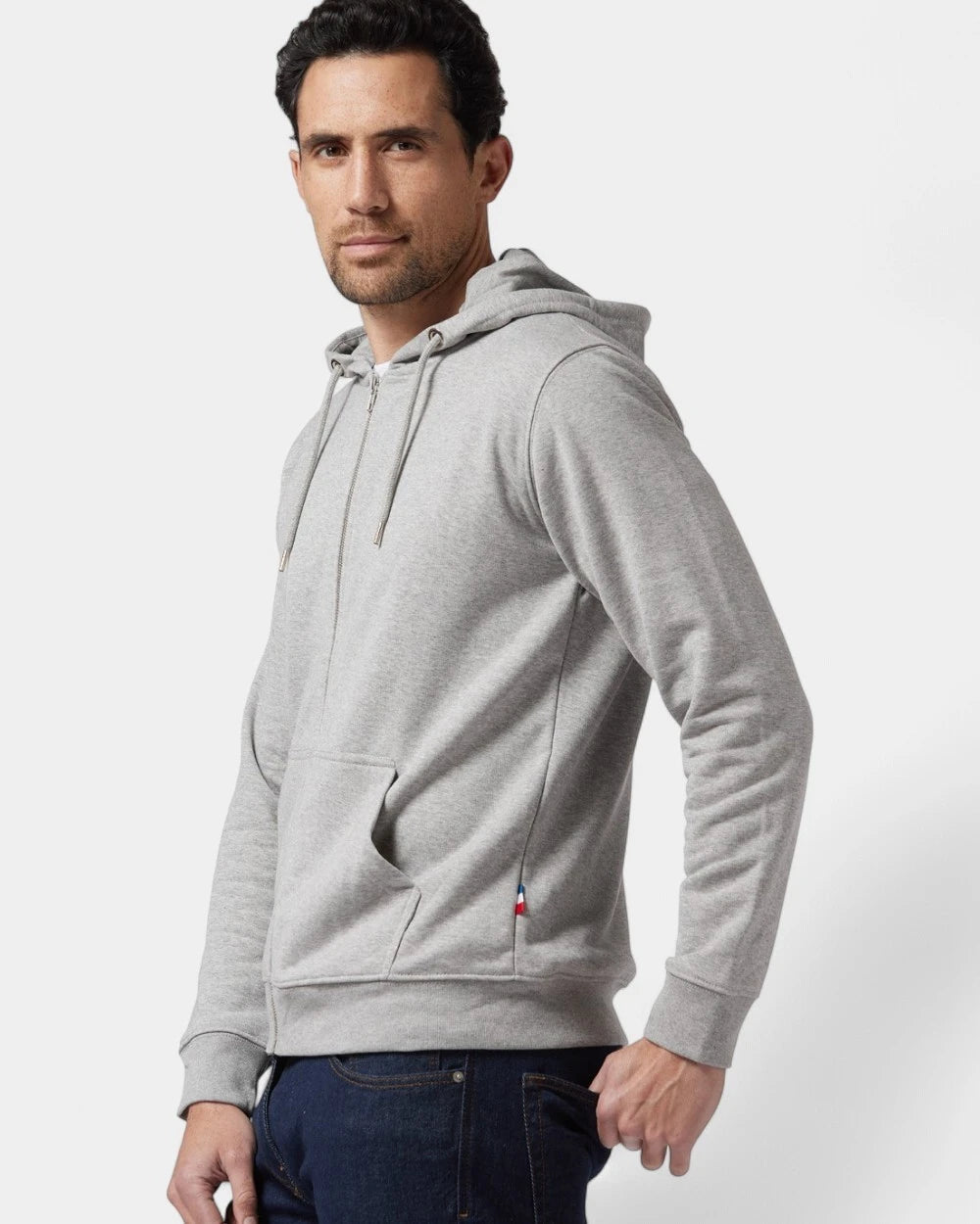 Hoodie con zip unisex Made in France da personalizzare - 13
