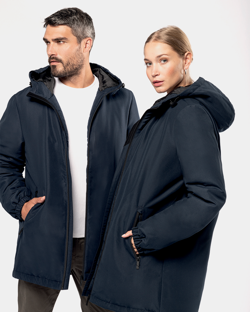 Parka con cappuccio unisex personalizzabile
