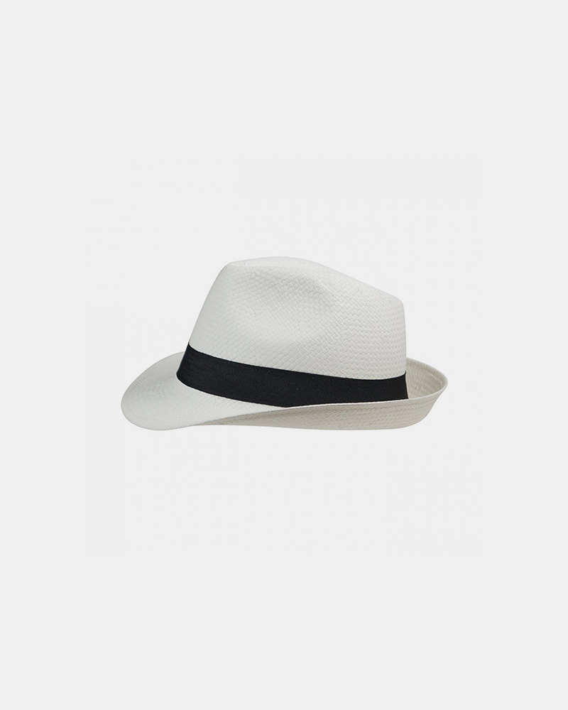 Panama bianco unisex Made in Europe personalizzabile