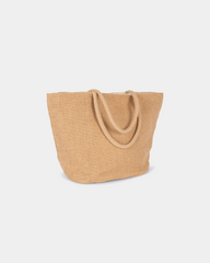 Borsa da spiaggia in fili di iuta intrecciata personalizzabile