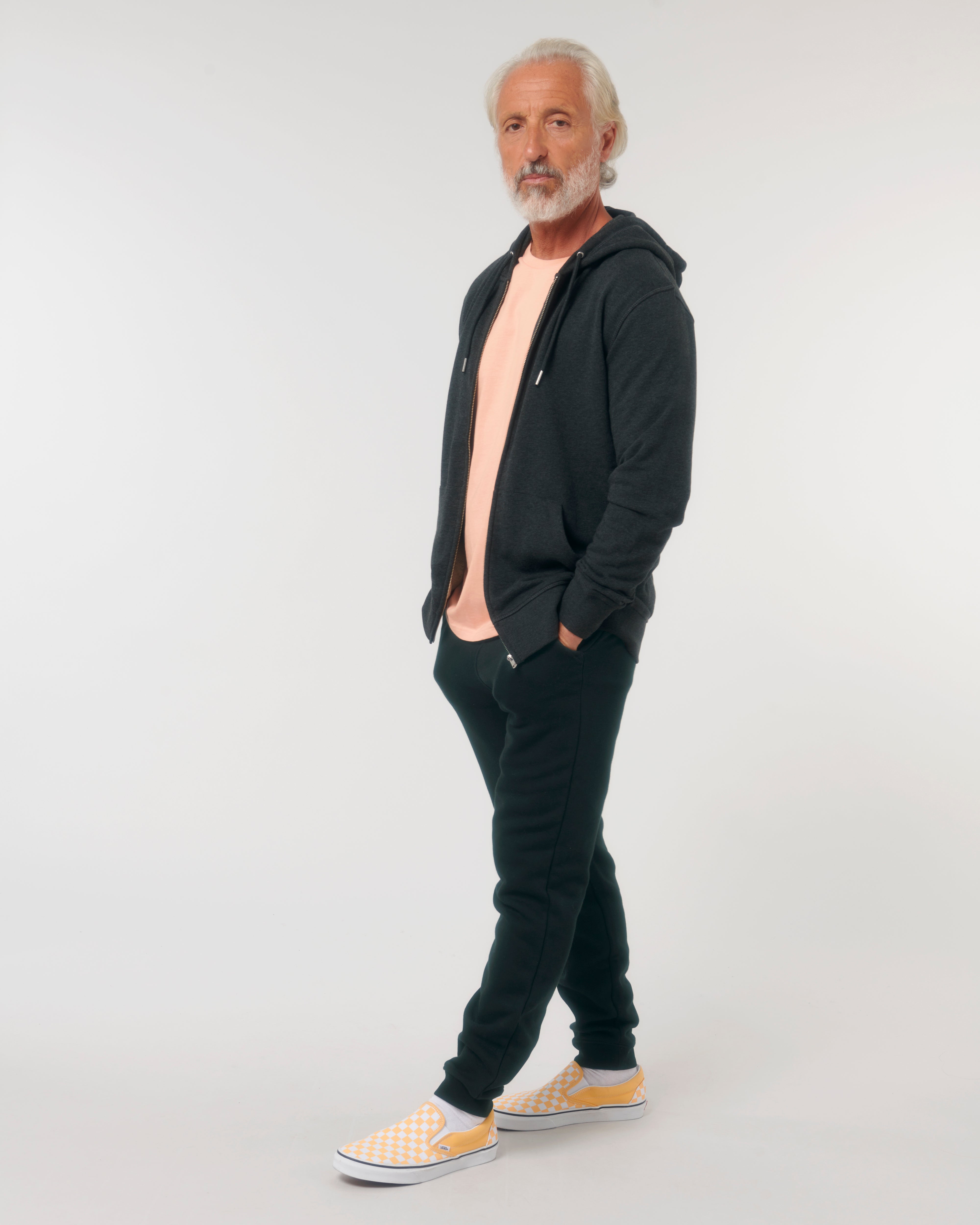 Felpa con zip unisex personalizzabile in cotone bio - 20