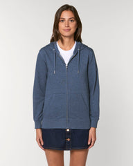 Felpa con zip unisex personalizzabile in cotone bio - 10