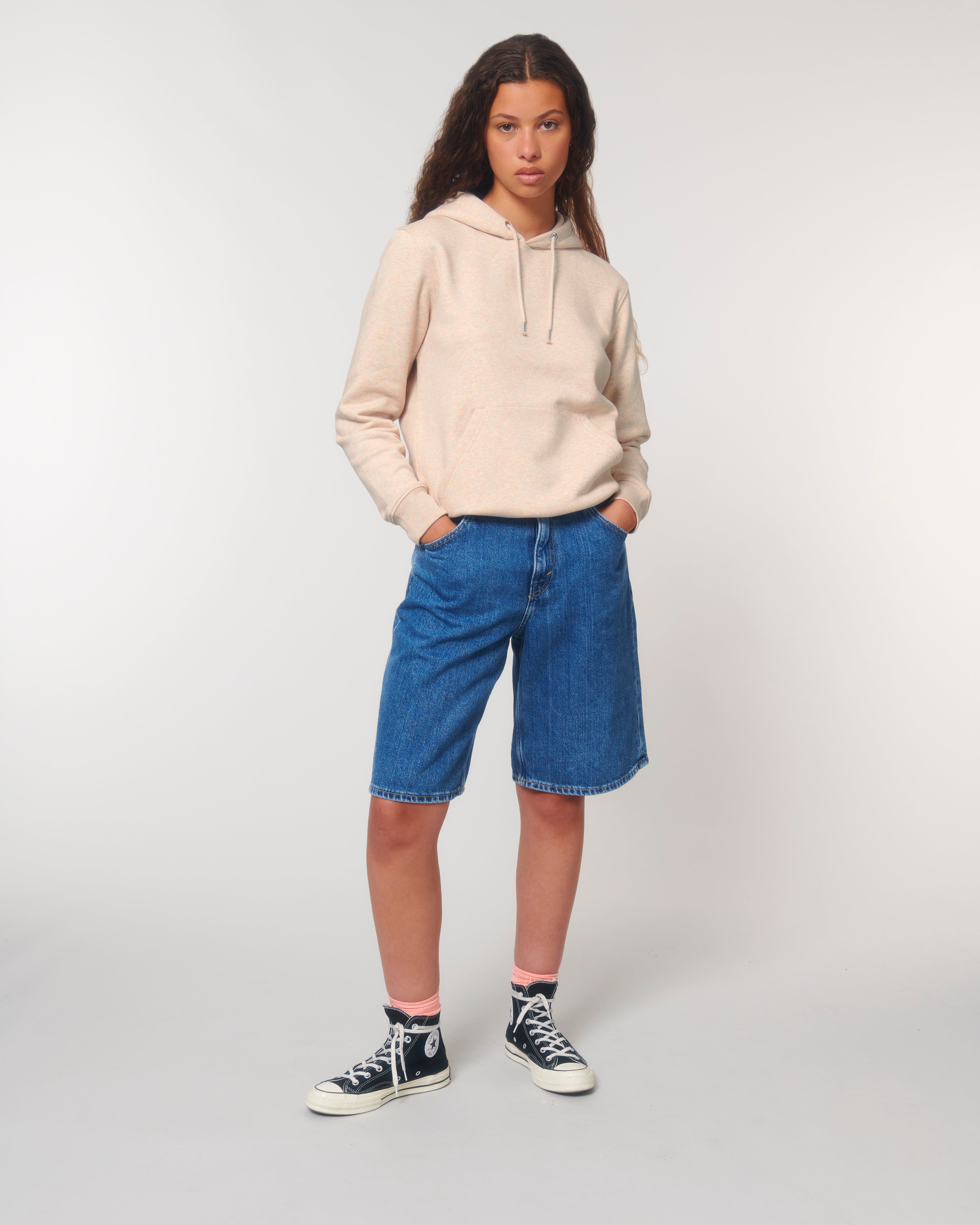 Felpa con cappuccio iconica da personalizzare in cotone bio - 28